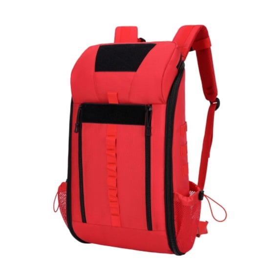 Serenable First Aid Backpack Medical Backpack Empty Oxford Cloth Survival Supplies Bag First Responder Bag for Hiking Travel red