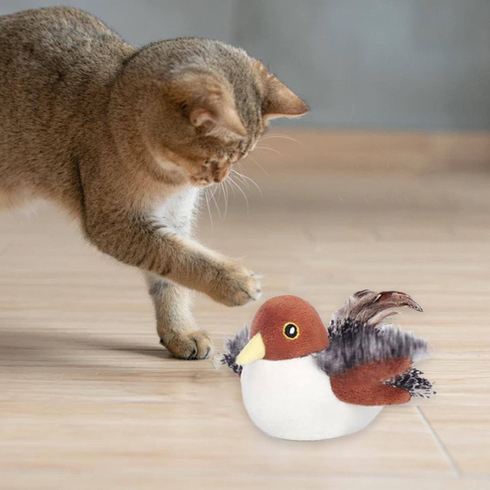 Serenable Flapping Bird Cat Toy Motion Activated Lifelike Electric Three Mode for Indoor Cats Cat Exercise Toy USB Rechargeable Style C