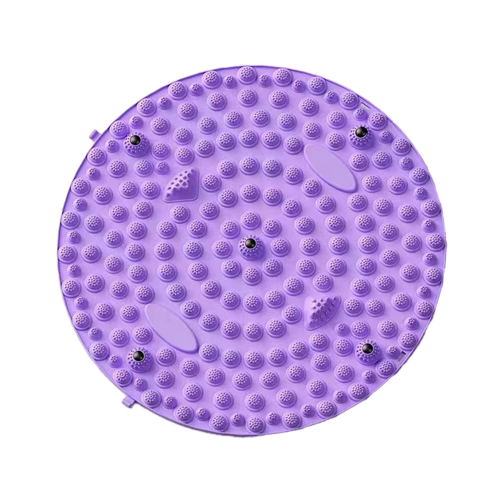 Serenable Foot Massage Pad Massage Pad Folding Silicone Acupressure Mat Foot Massager Mat Stand for Indoor Worker Violet