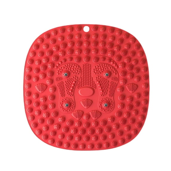 Serenable Foot Massage Pad Portable Foot Reflexology Mat for Office Living Room Red