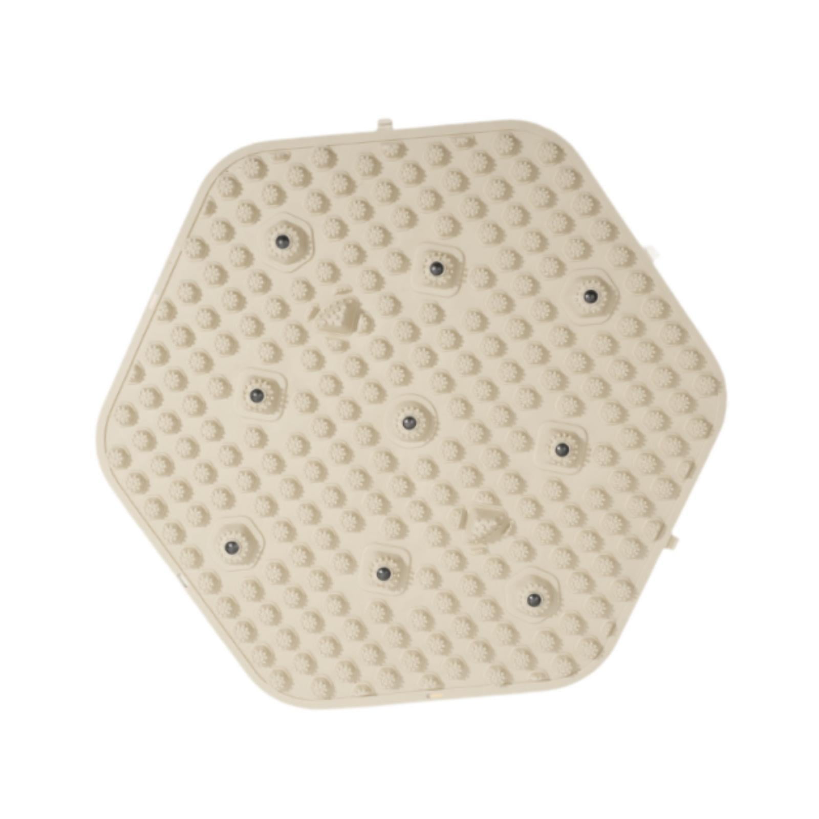 Serenable Foot Massager Mat Massage Pad Portable Relaxing Folding Foot Press Pad for Bedroom Gym Office Dorm Household white