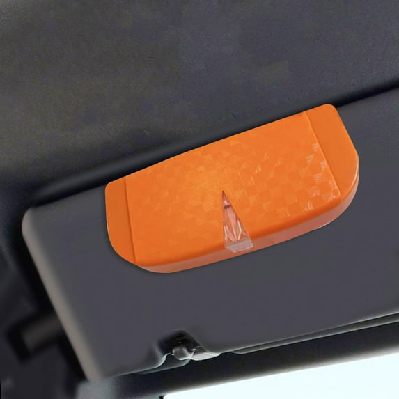 Serenable Glasses Box for Car Sun Visor Decor Organizer for Vehicle Auto Interior Orange