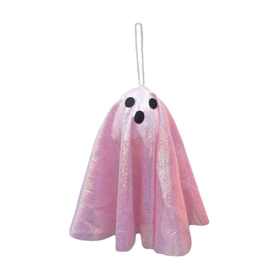 Serenable Halloween Hanging Ghost Light Glowing Ghost Spooky Horror Props Outdoor Halloween Decorations for Outside Patio Home Festival Pink