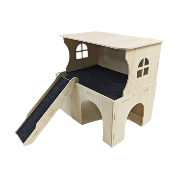 Serenable Hamster House Small Animal Hut Pet Supplies Playing Hiding Bed Hut Habitats Guinea Pig Hideout for Hamsters Chinchillas Bunny