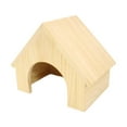 thumbnail image 1 of Serenable Hamster Wood House Wood Pets Habitat Hut Hideaway Hide Supplies Wooden Toy Pet House for Lemmings Gerbils Mice Syrian Hamsters L, 1 of 9