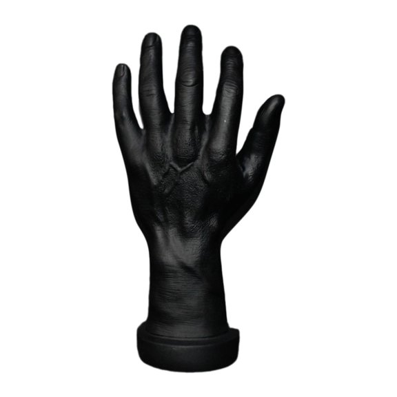 Serenable Hand Model Jokes Toy Lifelike,Photo Props,Fake Hand Mannequin Hand for Cosplay Decoration Jewelry Display Party Nail Training black