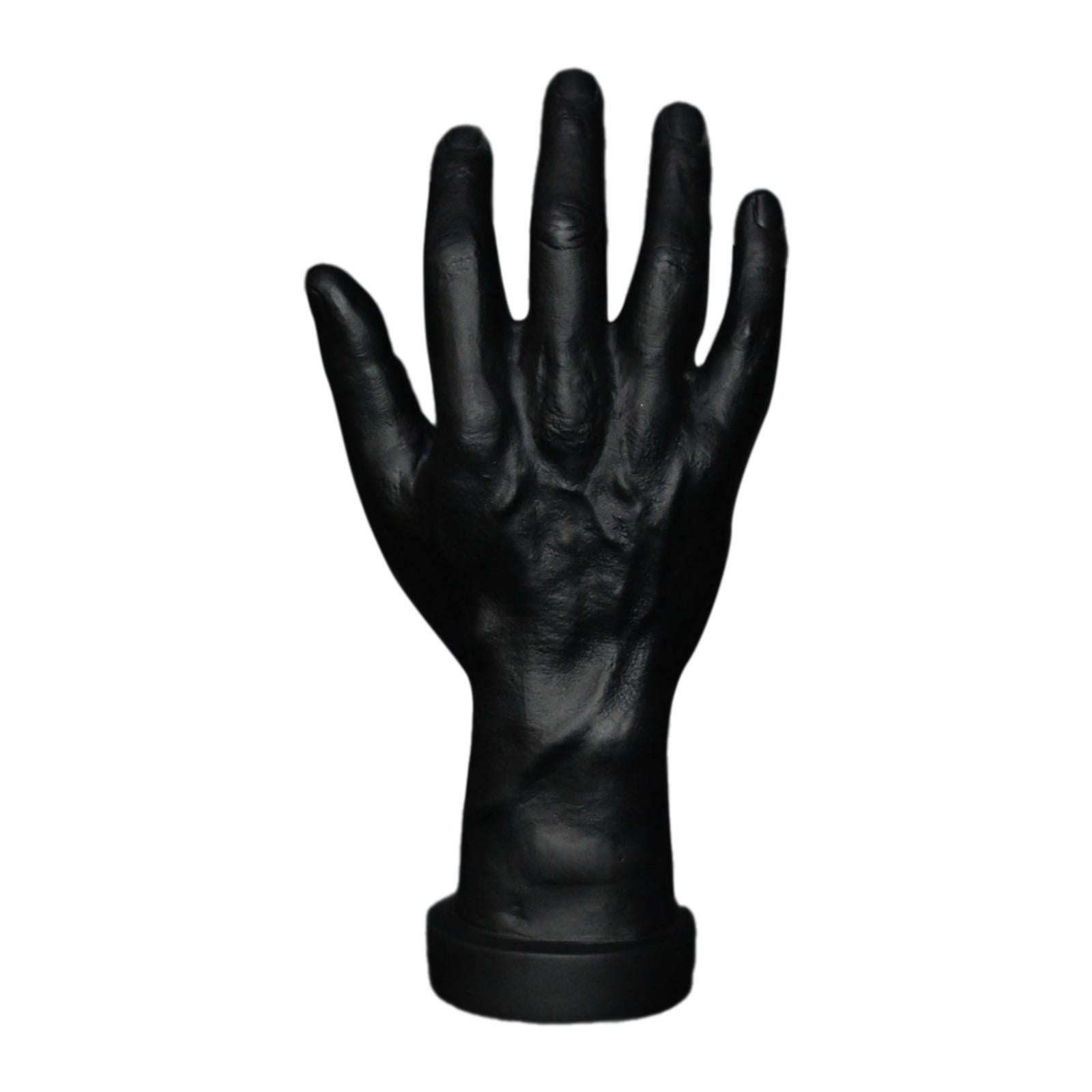 Serenable Hand Model Jokes Toy Lifelike,Photo Props,Fake Hand Mannequin Hand for Cosplay Decoration Jewelry Display Party Nail Training black