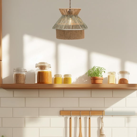 Serenable Hanging Ceiling Light Shade Retro Chandelier Light Cover Elegant Dustproof Pendant Light for Kitchen for House Kitchen Island
