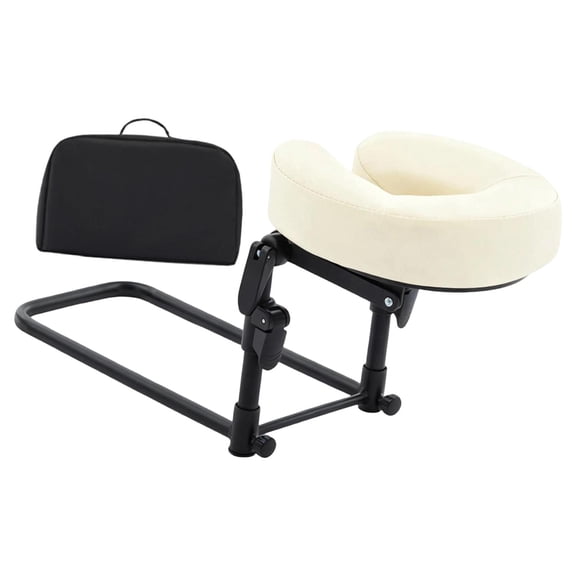 Serenable Home Mattress Top Massage Kit Face Down Pillow Head Rest Multi Functional Cradle Support Cushion Adjustable Ergonomic Suitable for Home Use Eye Surgery Recovery Beige White