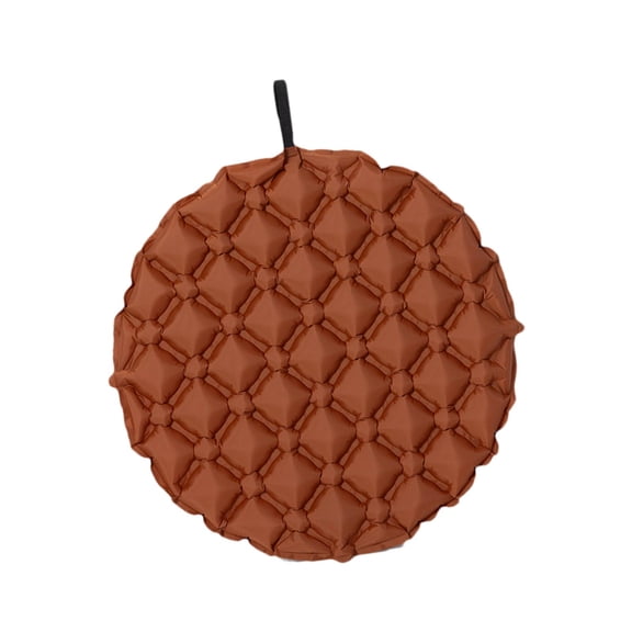 Serenable Inflatable Seat Cushion Air Sitting Pad Anti Slip Leakproof Anti Moisture Foldable Seating for Sporting Events Stadium Picnic red brown