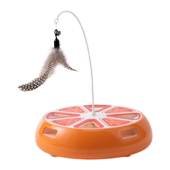Serenable Interactive Cat Toy Outdoor Interaction Electronic Practice Automatic Teaser Orange