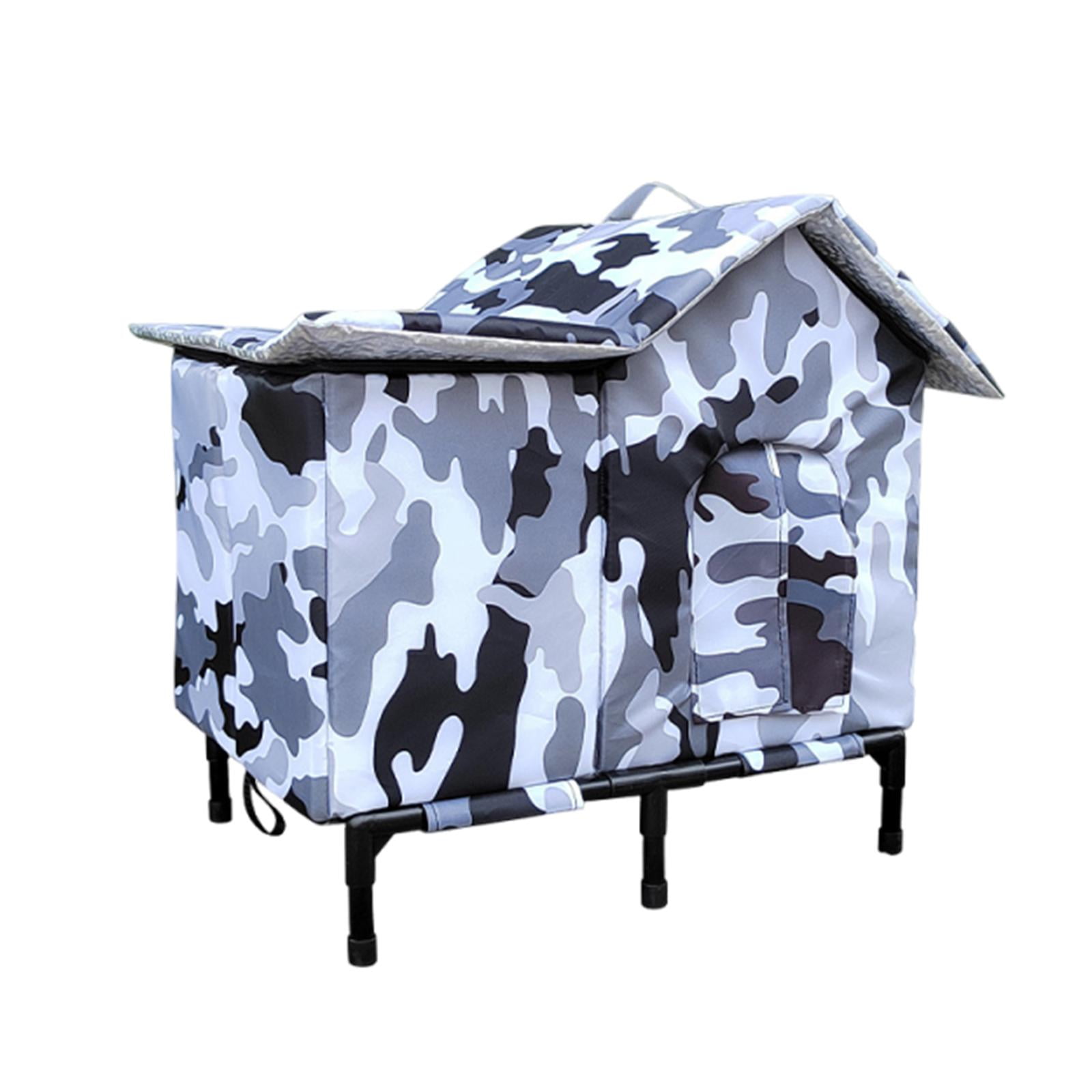 Serenable Large Cat House for Outdoor Warm Weatherproof Kitty Nest for Patio Barn Door