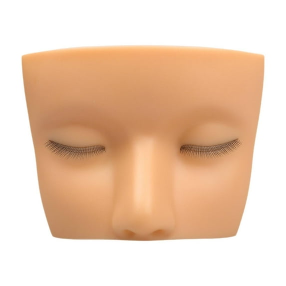 Serenable Lash Mannequin Head Eyelash Practice Touch Reusable Makeup Practice Head Lash Extension for Stylist Lashes Yellow Skin