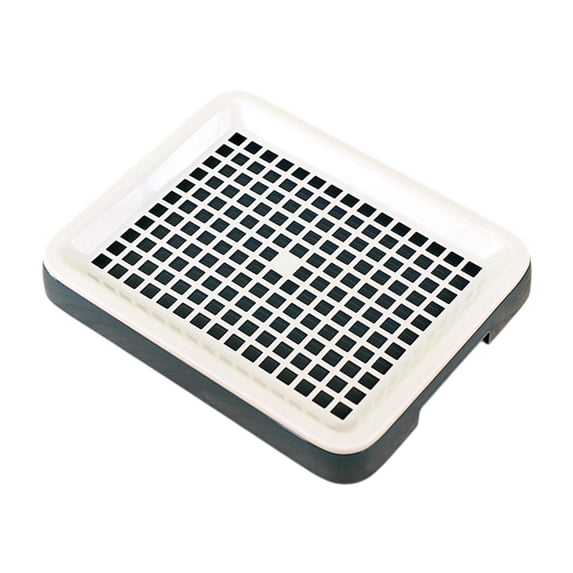 Serenable Litter Pan Anti Splashing Hollow Grid Design Pet Toilet Pee Pan Tray for Rats Small Animals Hamster Ferrets dark green