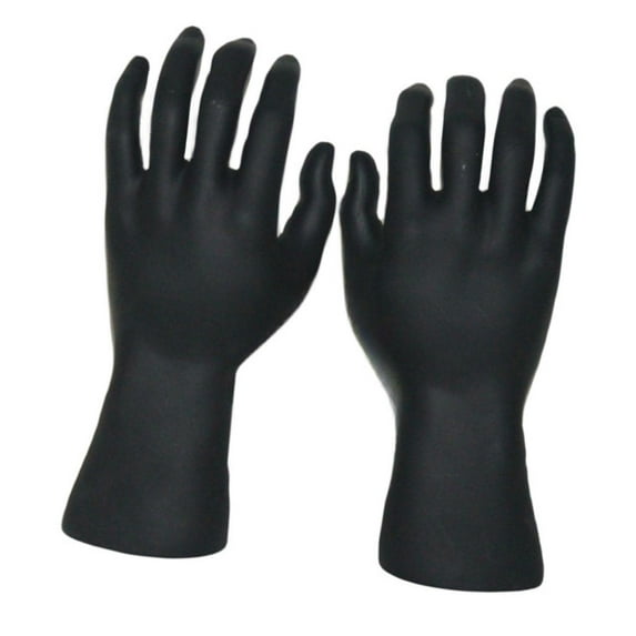 Serenable Male Hand Models Halloween Decorations Novelty Shop Jokes Toys Adult Easy to Clean Grasping Hand Mannequins for Glove Display Black