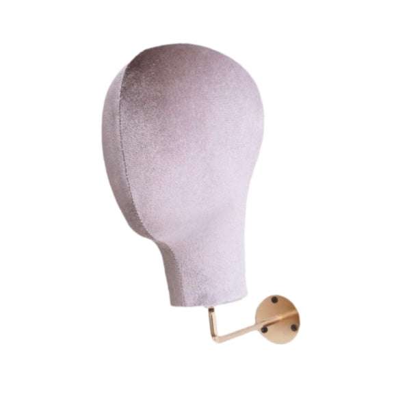 Serenable Mannequin Head Model Hat Storage Rack Wall Mounted Display Stand Sturdy Lightweight Wig Holder Smooth Surface Multipurpose Caps Holder Suitable for Home Salon Shop gray
