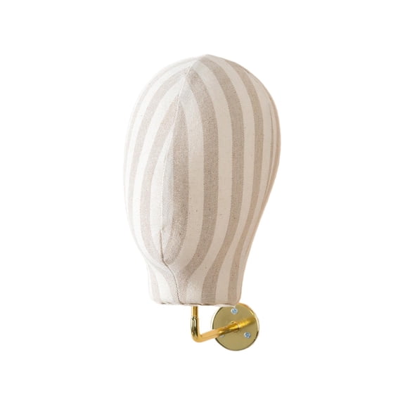 Serenable Mannequin Head Model, Wall Mount Holder, Multipurpose Storage Hanger Hanging Stand Glasses Beginner Linen stripe