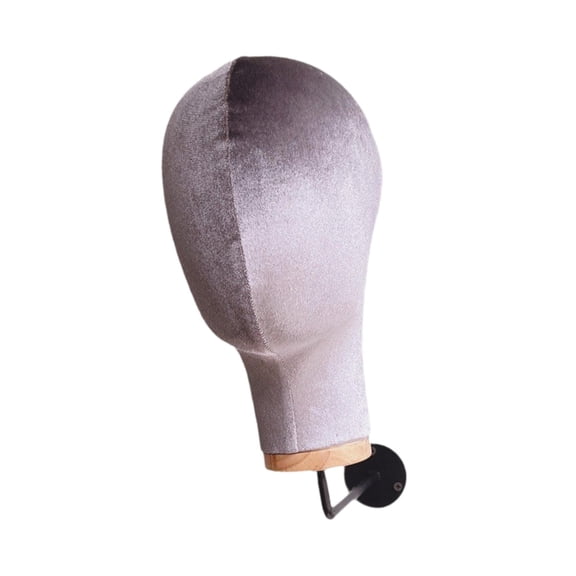 Serenable Mannequin Head, Wall Mount Stand Sturdy Wall Hat Rack, Fashion Lightweight Manikin Head Holder for Home Shopping Mall Gray