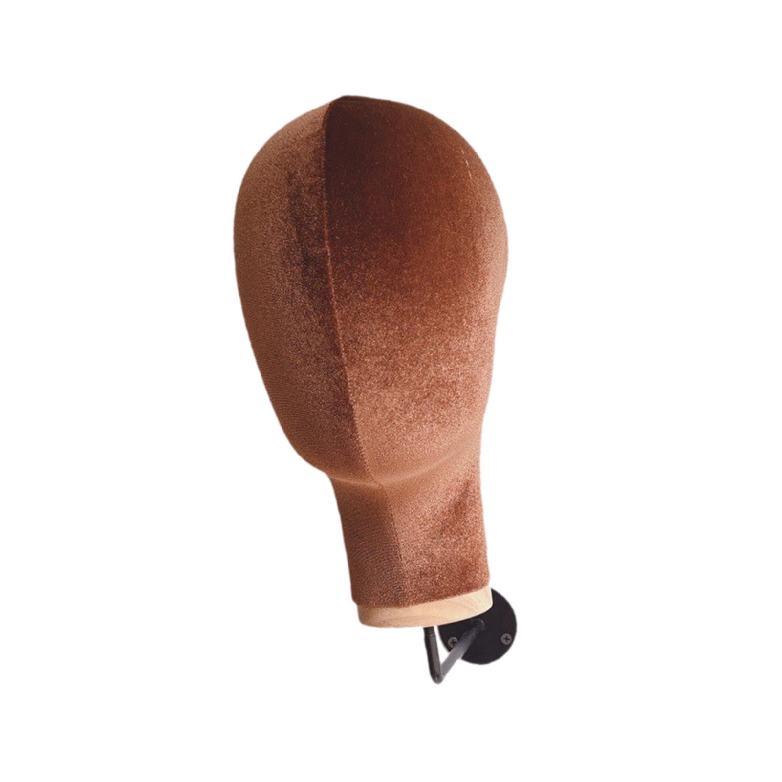 Serenable Mannequin Head, Wall Mount Wig Stand Sturdy Wall Hat Rack, Fashion Lightweight Manikin Head Wig Holder for Home Shopping Mall Brown
