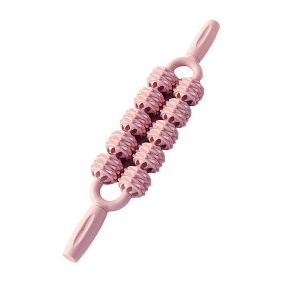 Serenable Massage Roller Stick Calf Rolling Massager Handheld Lightweight Deep Tissue Muscles Roller for Back Belly Legs Abdomen Runners Pink