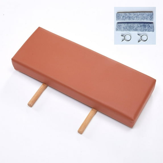 Serenable Massage Table Length Extension Footrest 51x19x6.5cm Simple Insert Fits Most Tables Comfortable Extension Cushion Lightweight red brown