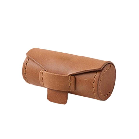 Serenable Mini Lipstick Bag Lightweight Dustproof Scratchproof Women Gifts 8x4cm Versatile dark brown