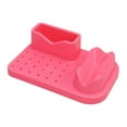 thumbnail image 1 of Serenable Nail Art Polishing Grinding Organizer 20 Holes Drill Holder Desk Portable Lightweight Large Capacity Display Bits Storage Box Deep Pink, 1 of 10