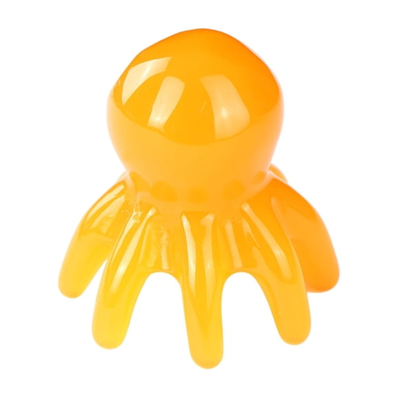 Serenable Octopus Massage Comb Head Scalp Massage Pocket Compact Point Tool Meridians Tool for Body Neck Hands Back Legs Feet Scraping Yellow