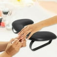 thumbnail image 1 of Serenable PU Leather U Shape Nail Arm Rest Nail Arm Rest Stand Accessories Professional Detachable Manicure Armrest for Salons Home DIY black, 1 of 10