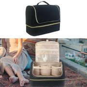 Serenable Portable Travel Storage Case Curling Iron Bag Carrying Case Accessories Compact Hair Tool Travel Bag for Curling Hair Curler