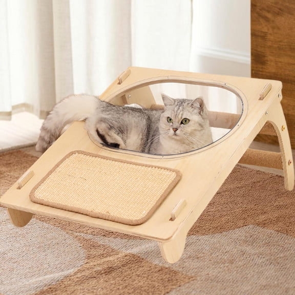 Serenable Space Capsule Cat Bed Multifunctional Laundry Resistant Cat Climber Pet Spaceship Bed for The Look of The Game Kitten