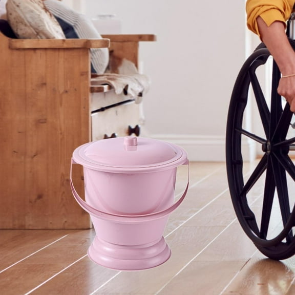 Serenable Spittoon with Lid Toilet Potty Pee Bucket for Kids Adults Female Male Indoor Pink