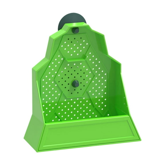 Serenable Suction Cup Reptile Feeder Food Container Bowl Household Wall Mounted Food Box Foods Dish for Frog Birds Snake Iguanas 15cmx6cmx16cm