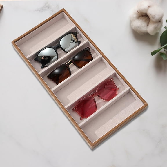 Serenable Sunglasses Organizer Tray Portable Eyeglasses Holder for Home Drawer Desktop A