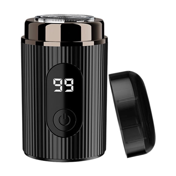 Serenable Travel Men's Facial Beard Trimmer Washable Dry and Wet Double Use Portable Face Hair Removal for Camping Trimming black