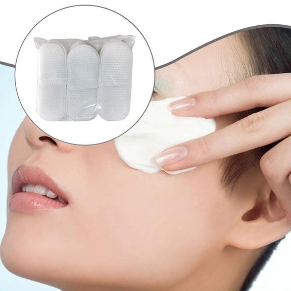 Serenable U Shaped Pocket Cottons Pad Makeup Pad Lightweight Facial Cleansing for Women Non Woven Makeup Removal Gift White Accessories