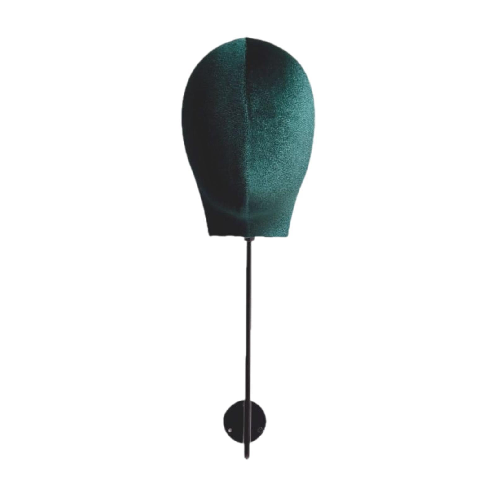 Serenable Wig Head Stand Mannequin Head Multifunctional Home Decor Hat Display Stand Holder Wigs Holder for Hats Scarves Shopping Mall Green