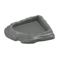 thumbnail image 1 of Serenable corner Terrarium Bowl Reptile Feeding Dish, Decorative Turtle Water Dish, Reptile Bathing Pool for Chameleon, Bearded Dragons gray, 1 of 9