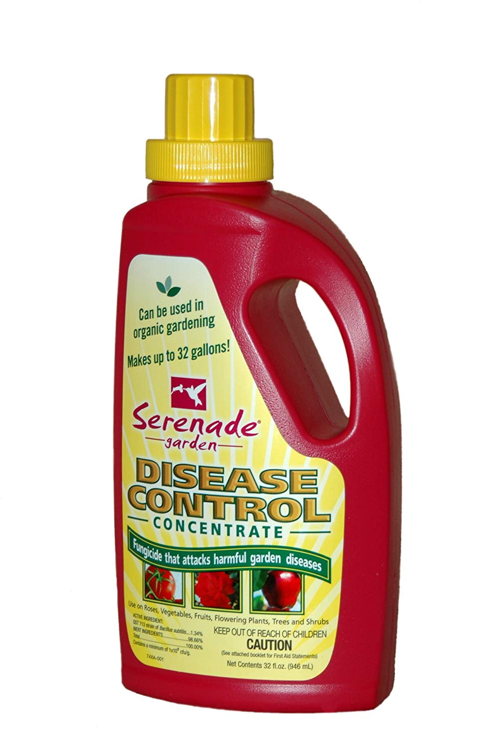 Serenade Garden 708480A Lawn Disease Control Fungicide, Concentrate, 32 Oz
