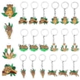 thumbnail image 1 of Serencatcher 18Pcs Cheetah Keychain Party Favor, Cheetah Birthday Decorations with Safari Jungle Zoo Animals Leopard Keychains for Kids Jungle Leopard Cheetah Baby Shower Party Supplies Prizes Gifts, 1 of 7