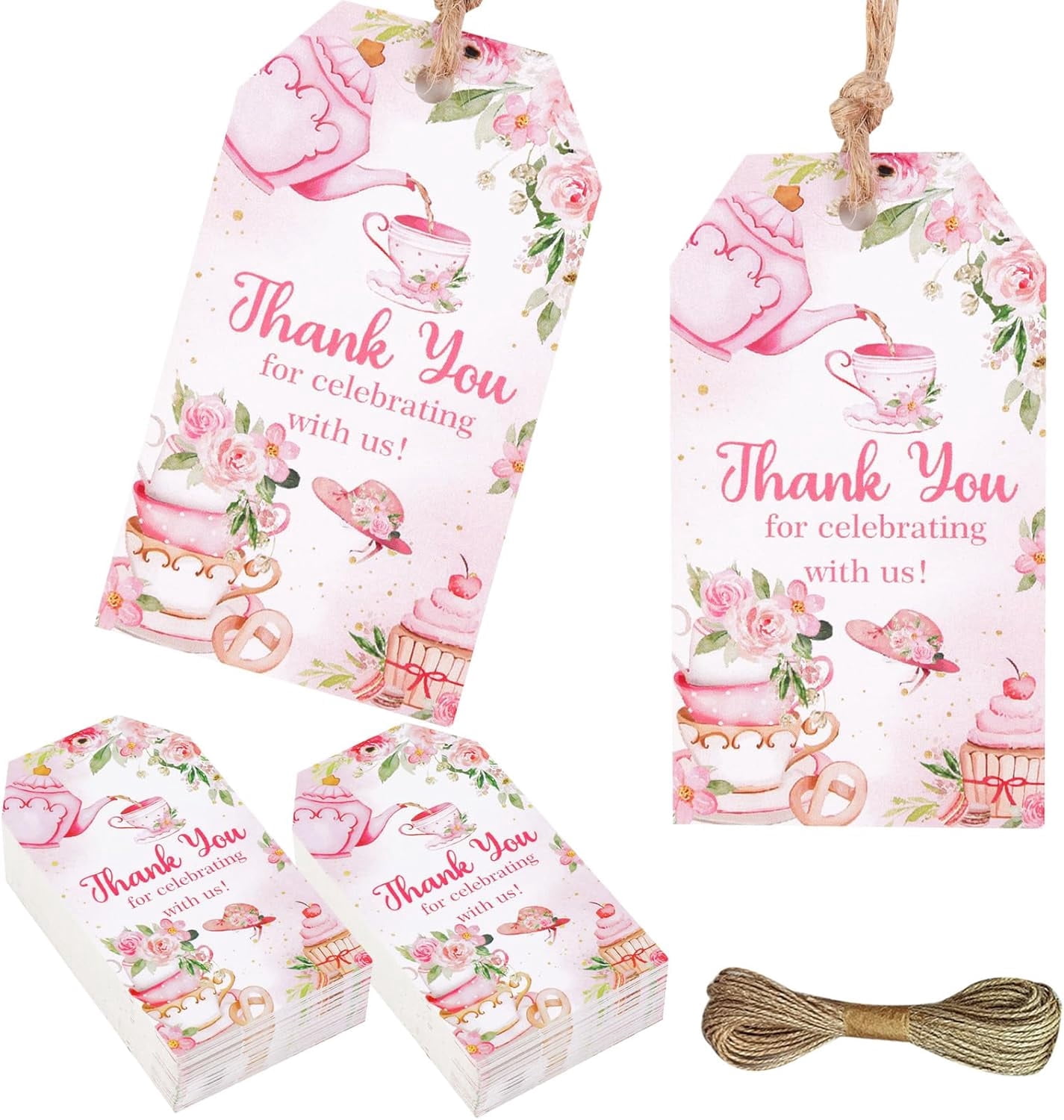 Tea Ritual Tag Serencatcher Tea Party Thank You Tags, 50pcs Tea Themed Party Favors ...