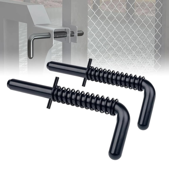 Serencreathomea Heavy Duty Steel Spring Latch Pin for Trailer Gate Repair, 819T, Black, 2-Pack