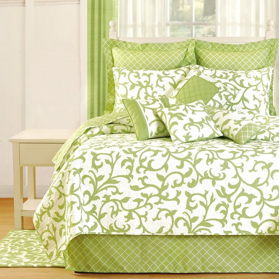 Serendipity Green Twin Quilt