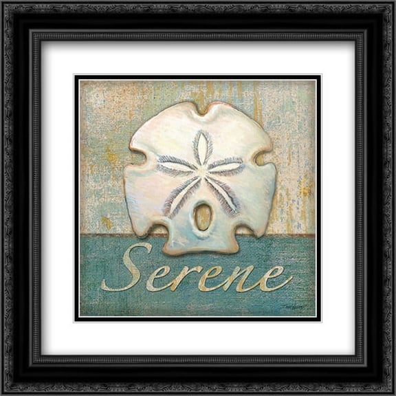 Serene 2x Matted 20x20 Black Ornate Framed Art Print by Williams, Todd