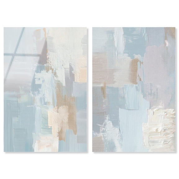 Serene Abstract Harmony Duo Acrylic Print Calming Wall Decor by Art Remedy, Ready to Hang, 16 x 24