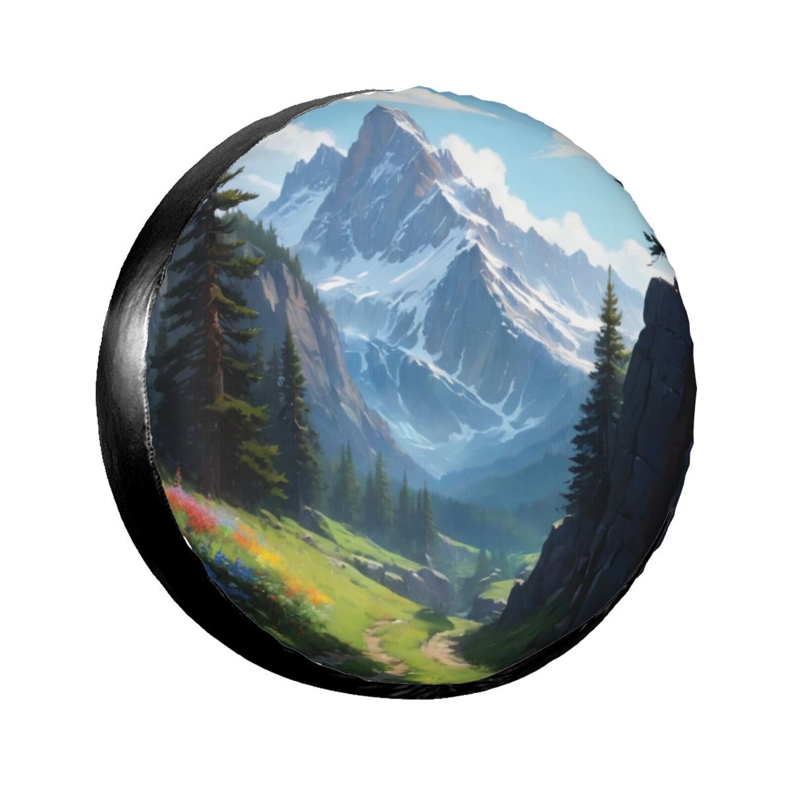 Serene Alpine Splendor Spare tire cover, weather proof wheel