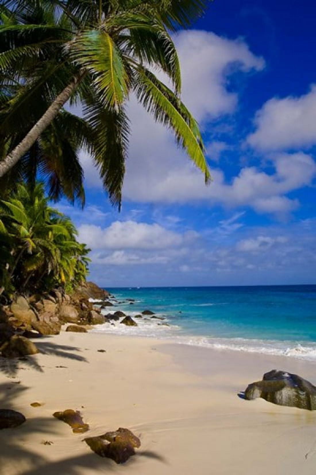 Serene Anse Victorin Beach Seychelles Africa Canvas Art - Alison Wright DanitaDelimont (23 x 34)