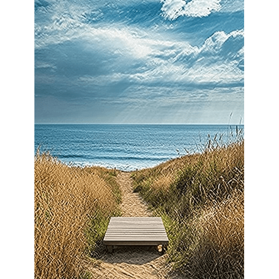 Serene Beach Path Canvas Print/Wall Art Perfect for Living Room Bedroom Office Bathroom and Hotel Decor