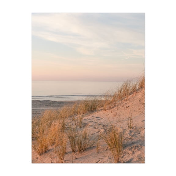 Serene Beach Sunset Wijk aan Zee, The Netherlands - Wijk aan Zee North Holland Netherlands Photography Beach Coastal Sunset Nature Landscape Ocean Seaside Unframed Wall Art Print 5 x 7 inches