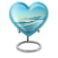 thumbnail image 1 of Serene Beachside Mountains Small Sunset Urns, Keepsake Urns For Human Ashes, Urn For Ashes For Women, Decorative Urns For Men Ashes, Burial Urns For Human Ashes, Miniature Urn 3 Inch, Pack Of 1, 1 of 5